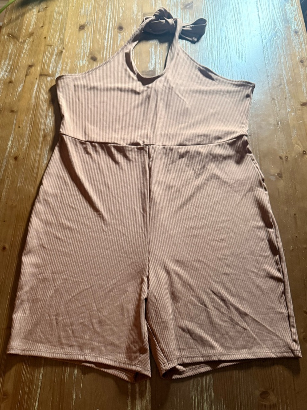 H&M/Divided Sleeveless Tan Jumpsuit